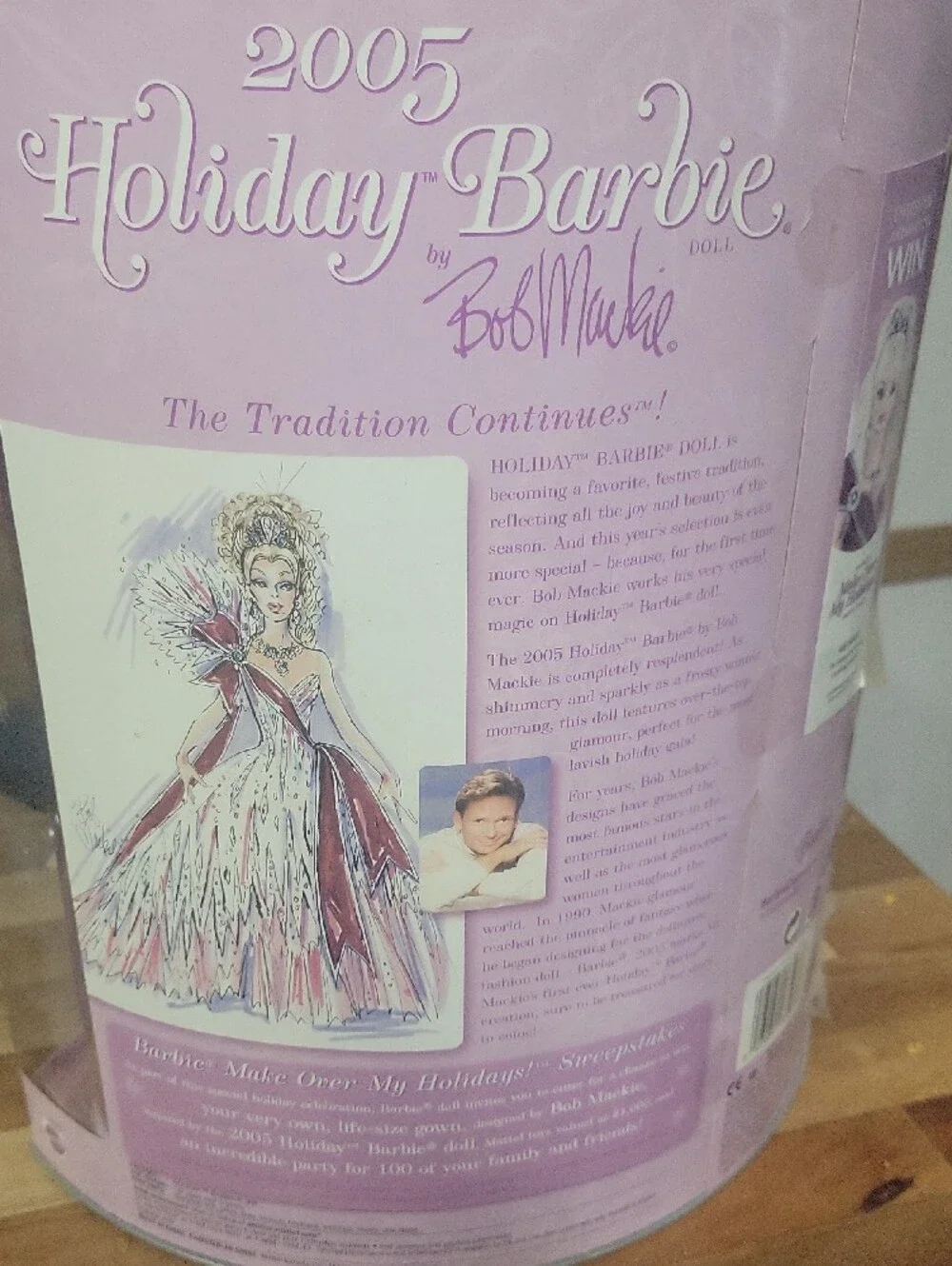 Barbie Holiday Doll by Bob Mackie in Pink and Silver